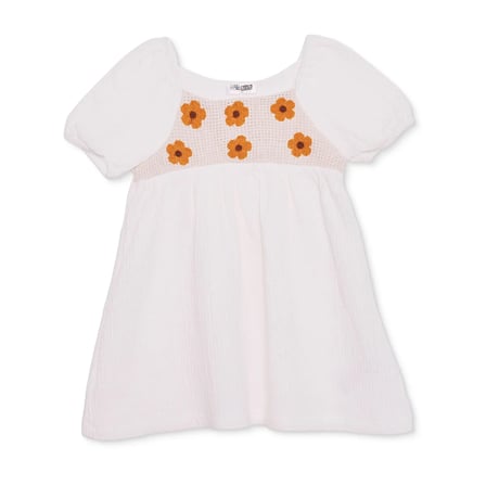 HelloBaby Kız Bebek Elbise Çiçek Baskılı Bisiklet Yaka Strappy