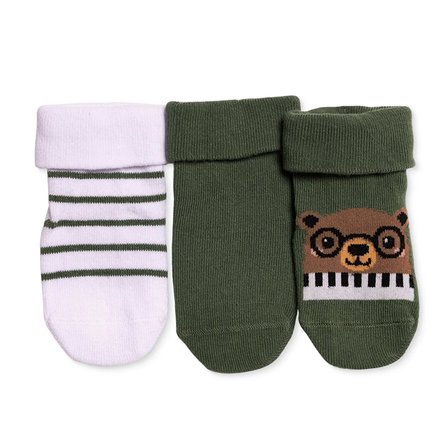 HelloBaby Erkek Bebek 3lü Kıvrık Çorap