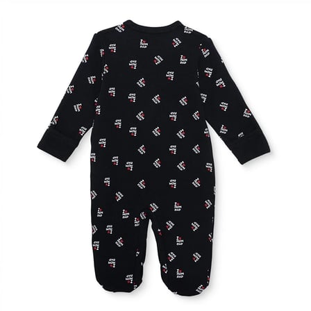 HelloBaby Unisex Tulum Slogan Baskılı Çıtçıtlı Bisiklet Yaka Uzun Kol Patikli