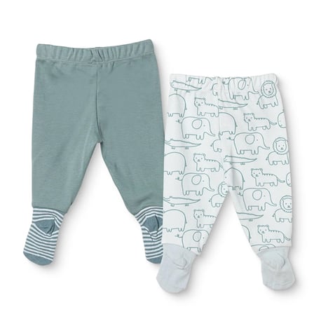 HelloBaby Erkek Bebek 2li Pantolon Safari Baskılı Çoraplı