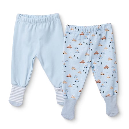 HelloBaby Erkek Bebek 2li Pantolon Araba Baskılı Çoraplı