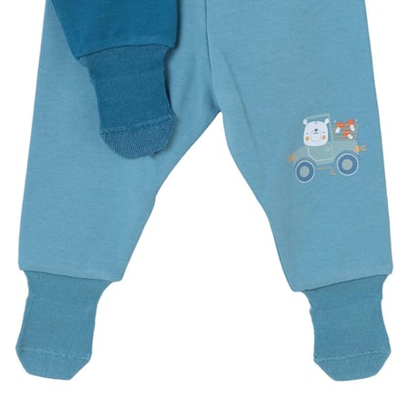 HelloBaby Erkek Bebek 2li Pantolon Taşıtlar Baskılı Çoraplı