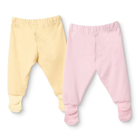 HelloBaby Kız Bebek 2li Pantolon Çiçek Baskılı Çoraplı