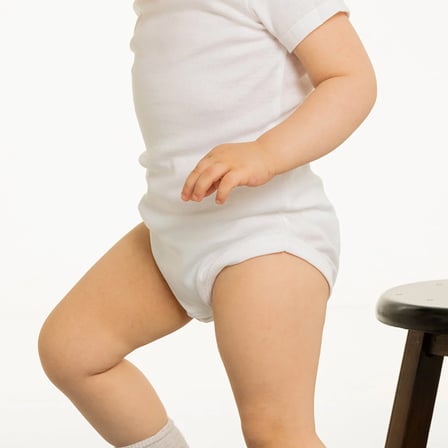 HelloBaby Unisex 5li Beyaz Body Zarf Yaka Kısa Kol Beyaz