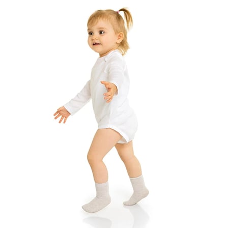 HelloBaby Unisex Beyaz Body Çıtçıtlı Bisiklet Yaka Uzun Kol Beyaz %100 Pamuk