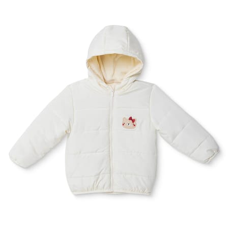HelloBaby Kız Bebek Mont Fermuarlı Kapüşonlu Uzun Kol