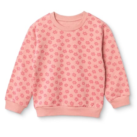 HelloBaby Kız Bebek Sweatshirt Çiçek Baskılı Bisiklet Yaka Long Sleeve