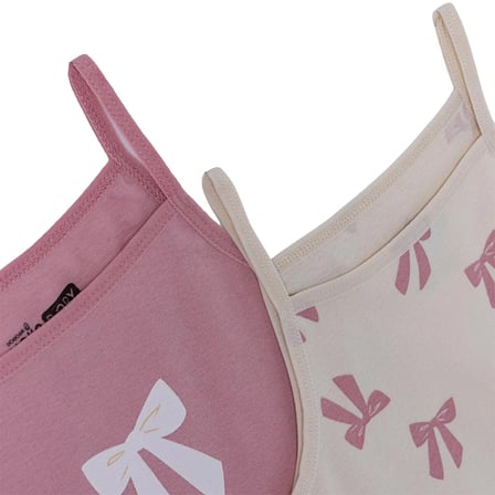 HelloBaby Kız Bebek 2li Atlet Çiçek Baskılı Bisiklet Yaka Atlet