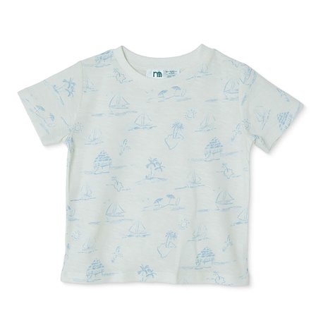 Mothercare Erkek Bebek 2li Tişört Güneş Baskılı Bisiklet Yaka Kısa Kol