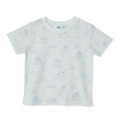 Mothercare Erkek Bebek 2li Tişört Güneş Baskılı Bisiklet Yaka Kısa Kol