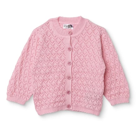 HelloBaby Kız Bebek Triko Hırka Düğmeli Bisiklet Yaka Long Sleeve