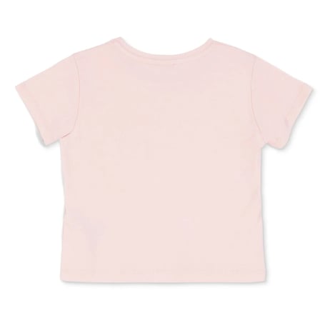 HelloBaby Kız Bebek Tişört Çiçek Baskılı Bisiklet Yaka Kısa Kol