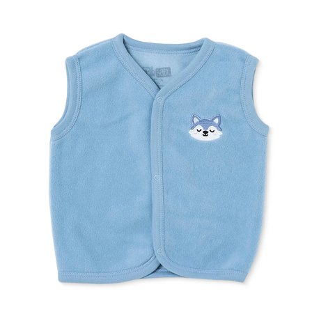 HelloBaby Erkek Bebek Yelek Hayvan Baskılı Çıtçıtlı V Yaka Atlet