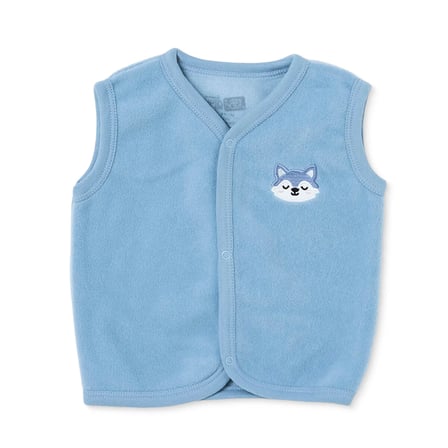 HelloBaby Erkek Bebek Yelek Hayvan Baskılı Çıtçıtlı V Yaka Atlet