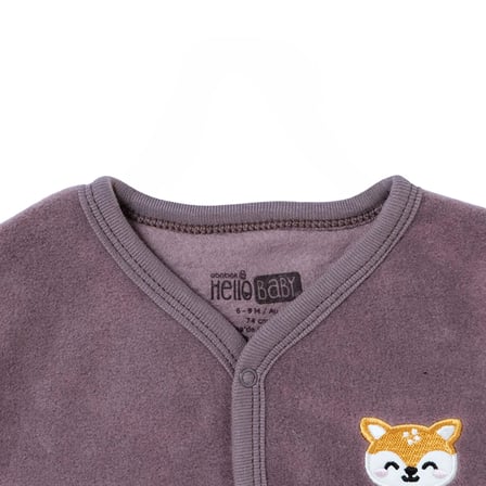 HelloBaby Kız Bebek Yelek Hayvan Baskılı Çıtçıtlı V Yaka Atlet