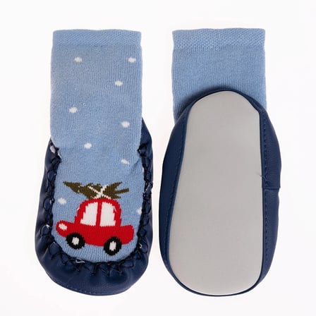 HelloBaby Erkek Bebek Çarık Çorap Araba Baskılı