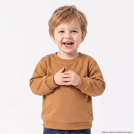 HelloBaby Erkek Bebek Sweatshirt Bisiklet Yaka Long Sleeve