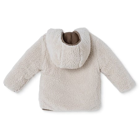 Midimod Erkek Bebek Mont Ayı Baskılı Fermuarlı Kapüşonlu Long Sleeve