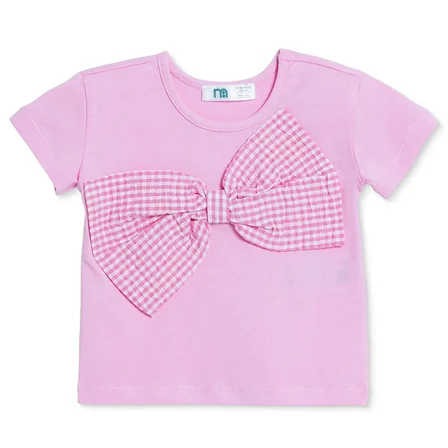 Mothercare Kız Bebek Bluz Bisiklet Yaka Kısa Kol