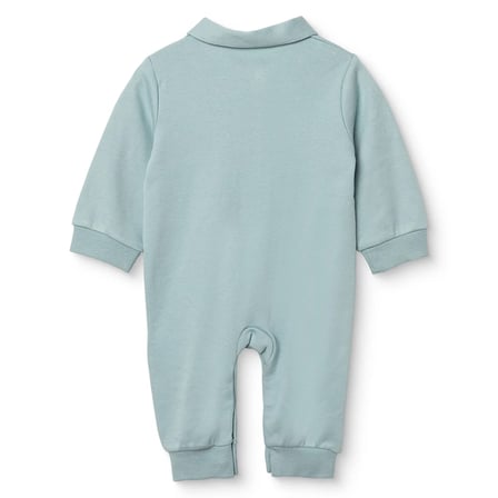 HelloBaby Erkek Bebek Tulum Hayvan Baskılı Çıtçıtlı Gömlek Yaka Uzun Kol Ribanalı