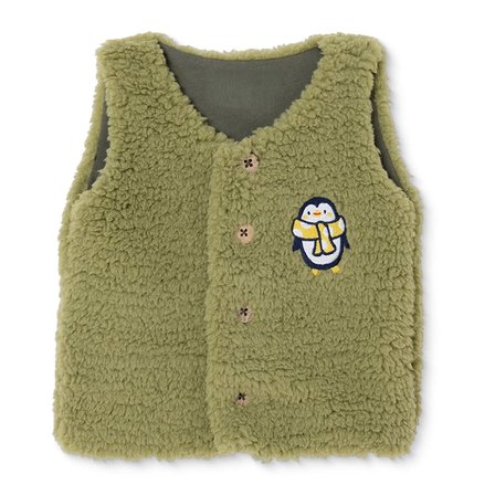 HelloBaby Erkek Bebek Welsoft Yelek Hayvan Baskılı Düğmeli Bisiklet Yaka Atlet