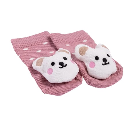 HelloBaby Kız Bebek Oyuncaklı Çorap Hayvan Baskılı