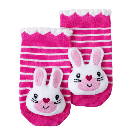 HelloBaby Kız Bebek Oyuncaklı Çorap Hayvan Baskılı