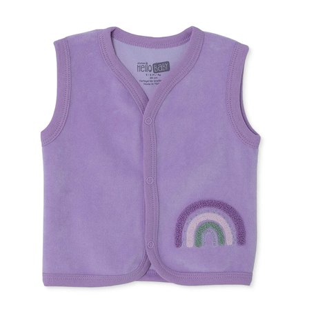 HelloBaby Kız Bebek Yelek Hayvan Baskılı Çıtçıtlı V Yaka Atlet