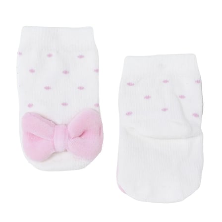 HelloBaby Kız Bebek Oyuncaklı Çorap Fiyonk Baskılı