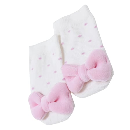 HelloBaby Kız Bebek Oyuncaklı Çorap Fiyonk Baskılı