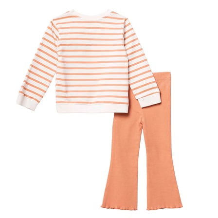HelloBaby Kız Bebek Sweatshirt-Tayt Ayı Baskılı Bisiklet Yaka Uzun Kol Reçme