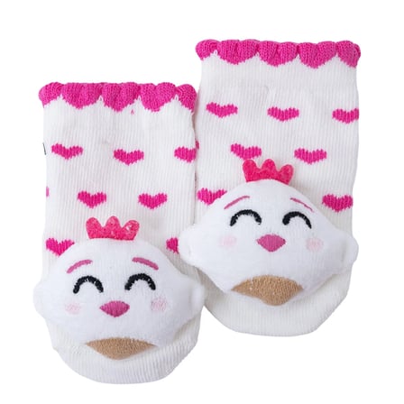 HelloBaby Kız Bebek Oyuncaklı Çorap Hayvan Baskılı