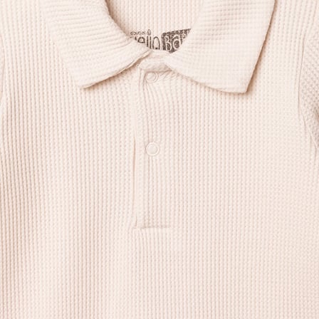 HelloBaby Erkek Bebek Body Çıtçıtlı Polo Yaka Uzun Kol