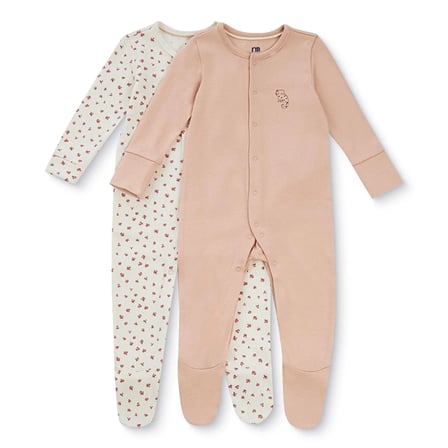Mothercare Kız Bebek Tulum Çiçek Baskılı Çıtçıtlı Bisiklet Yaka Long Sleeve Patikli