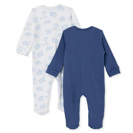Mothercare Erkek Bebek Tulum Hayvan Baskılı Çıtçıtlı Bisiklet Yaka Long Sleeve Patikli