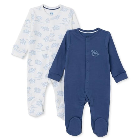 Mothercare Erkek Bebek Tulum Hayvan Baskılı Çıtçıtlı Bisiklet Yaka Long Sleeve Patikli