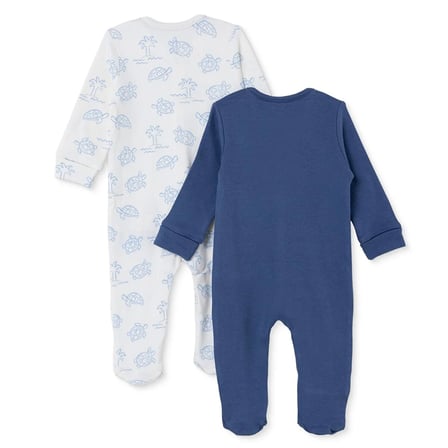 Mothercare Erkek Bebek Tulum Hayvan Baskılı Çıtçıtlı Bisiklet Yaka Long Sleeve Patikli