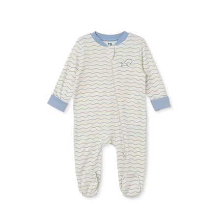 Mothercare Erkek Bebek Tulum Çizgili Çıtçıtlı Bisiklet Yaka Long Sleeve Patikli