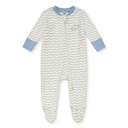 Mothercare Erkek Bebek Tulum Çizgili Çıtçıtlı Bisiklet Yaka Long Sleeve Patikli