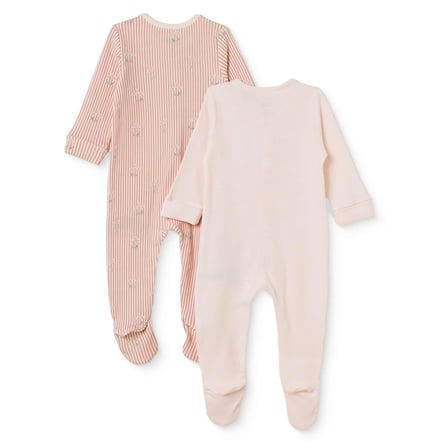 Mothercare Kız Bebek Tulum Çizgili Çıtçıtlı Bisiklet Yaka Long Sleeve Patikli