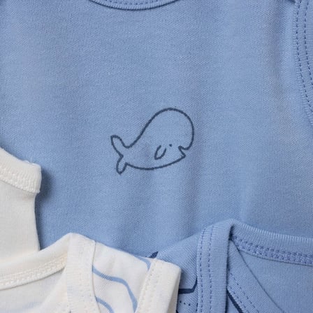 Mothercare Erkek Bebek 5li Body Hayvan Baskılı Çıtçıtlı Zarf Yaka Long Sleeve