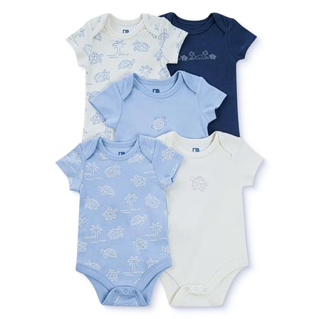 Mothercare Erkek Bebek 5li Body Hayvan Baskılı Çıtçıtlı Zarf Yaka Long Sleeve