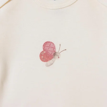 Mothercare Kız Bebek 5li Body Hayvan Baskılı Çıtçıtlı Zarf Yaka Long Sleeve