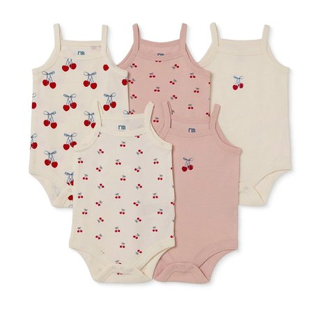 Mothercare Kız Bebek 5li Body Hayvan Baskılı Çıtçıtlı Zarf Yaka Long Sleeve