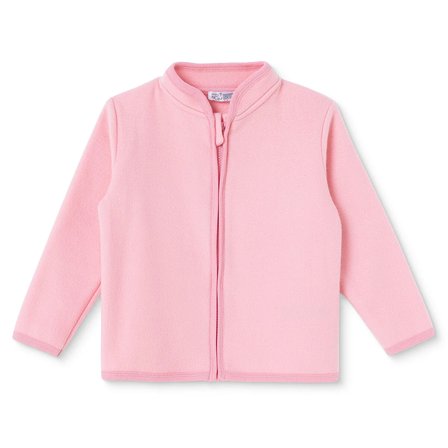 HelloBaby Kız Bebek Polar Hırka Fermuarlı Dik Yaka Uzun Kol