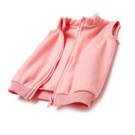 HelloBaby Kız Bebek Polar Yelek Fermuarlı Dik Yaka Atlet