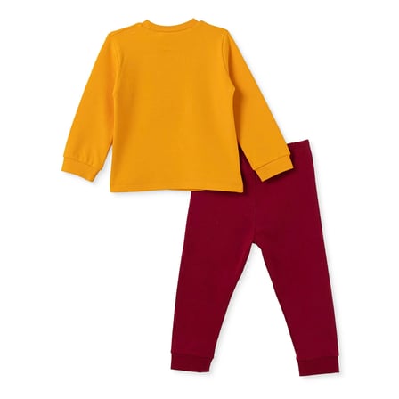 Galatasaray Erkek Bebek Pijama Takımı Bisiklet Yaka Uzun Kol Reçme