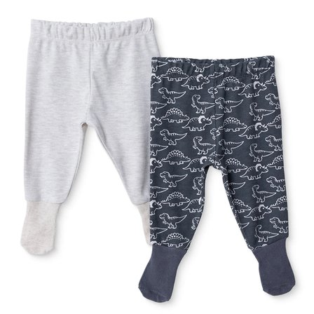 HelloBaby Erkek Bebek 2li Pantolon Dinozor Baskılı Çoraplı