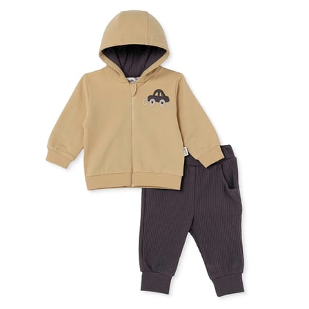 Bebetto Erkek Bebek Sweatshirt-Hırka-Alt Araba Baskılı Fermuarlı Bisiklet Yaka Long Sleeve Patiksiz