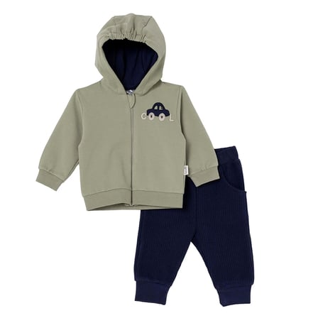 Bebetto Erkek Bebek Sweatshirt-Hırka-Alt Araba Baskılı Fermuarlı Bisiklet Yaka Long Sleeve Patiksiz